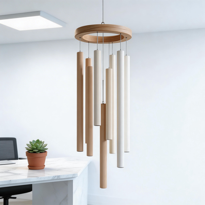 Gift-Worthy | Scandinavian Minimalist Wood Wind Chime | Timeless Neutral Harmony