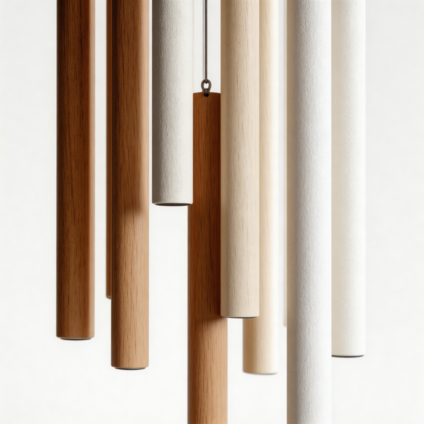 Gift-Worthy | Scandinavian Minimalist Wood Wind Chime | Timeless Neutral Harmony