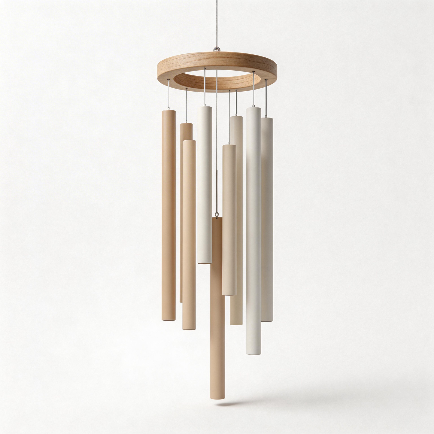 Gift-Worthy | Scandinavian Minimalist Wood Wind Chime | Timeless Neutral Harmony
