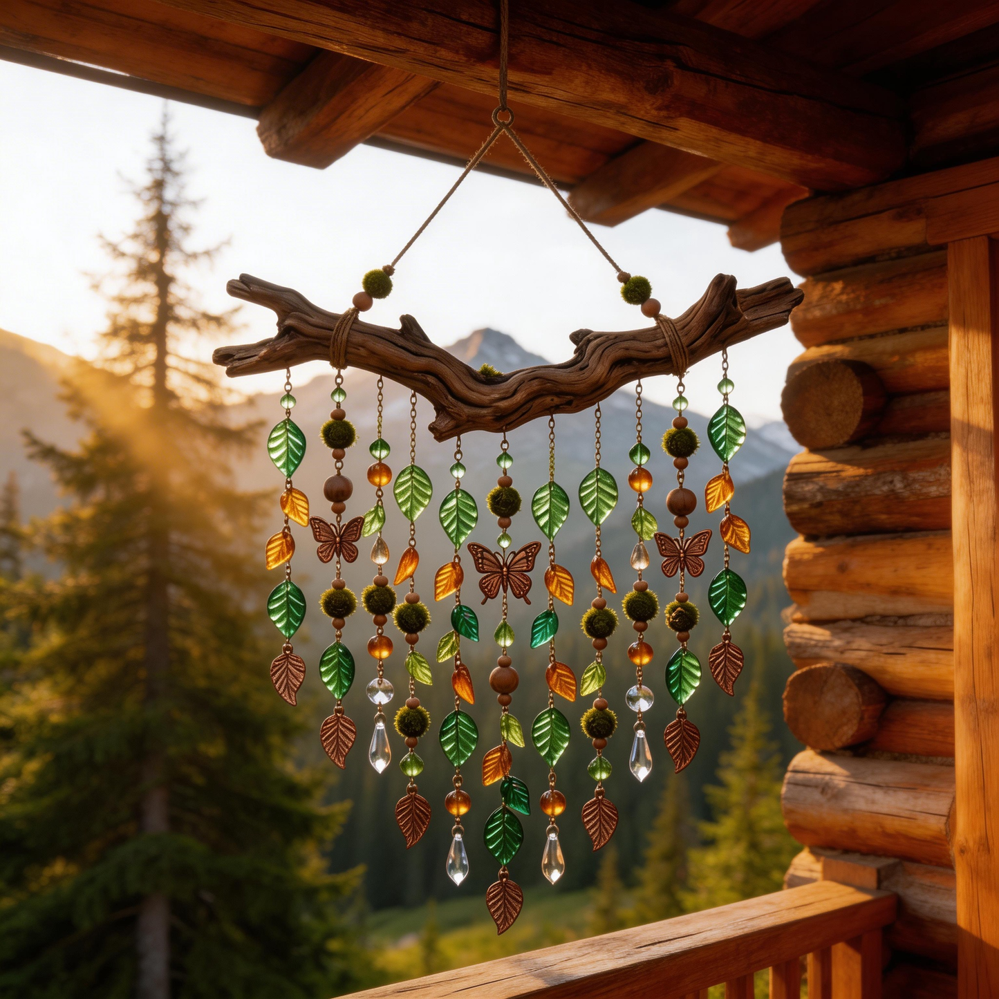 Gift-Perfect | Driftwood Forest Wind Chimes | Magical Garden Accent
